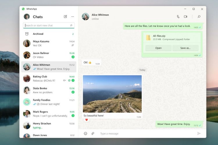 whatsapp యాప్ విండోస్